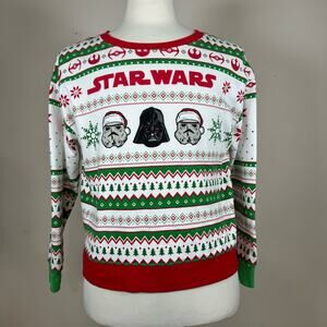 Star Wars Christmas Shirt Darth Vader Storm Troopers Fairisle Ugly Sweater Large